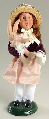 Spring & Summer Carolers Girl With Stuffed Bunny - No Box