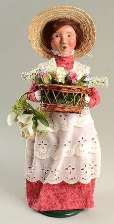 Spring & Summer Carolers Woman Selling Flowers - No Box