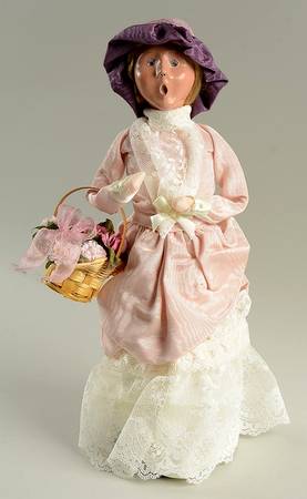 Spring & Summer Carolers Victorian Woman With Flowers - No Box
