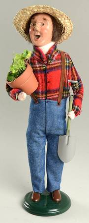 Spring & Summer Carolers Gardener With Flower Pot And Shovel - No Box