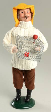 Spring & Summer Carolers Man With Metal Lobster Trap-White Sweate - No Box 108