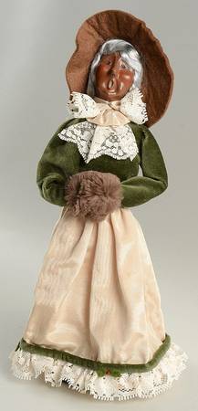 African American Carolers Victorian Grandmother With Muff - No Box