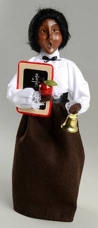 African American Carolers School Teacher-Brown Skirt - No Box