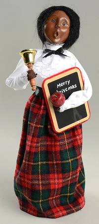 African American Carolers School Teacher-Plaid Skirt - No Box