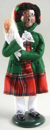 African American Carolers Girl With Bread - No Box