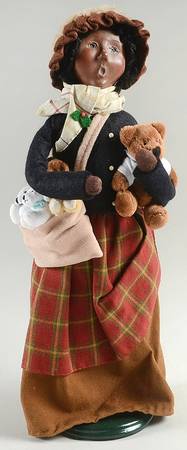 African American Carolers Woman Selling Stuffed Animals  - No Box