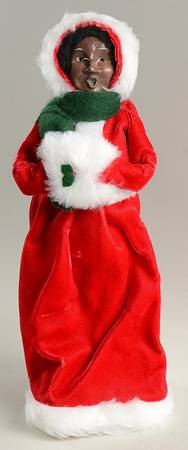 African American Carolers Velvet Mrs Claus - No Box