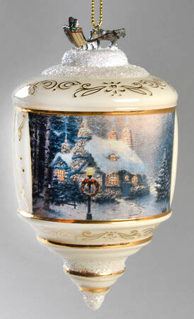 Thomas Kinkades Heirloom Glass Ornaments Stonehearth Hutch  - No Box