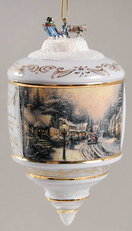 Thomas Kinkades Heirloom Glass Ornaments Vilage Christmas  - No Box