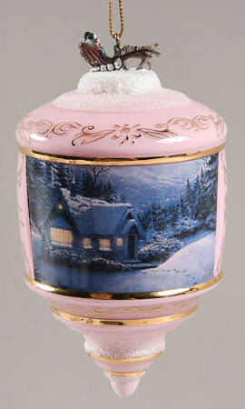 Thomas Kinkades Heirloom Glass Ornaments Peacful Evening  - No Box
