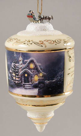 Thomas Kinkades Heirloom Glass Ornaments Memories Of Home  - No Box