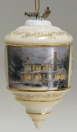 Thomas Kinkades Heirloom Glass Ornaments Victorian Christmas Iii - No Box