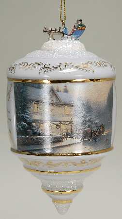 Thomas Kinkades Heirloom Glass Ornaments Victorian Christmas Iv - No Box