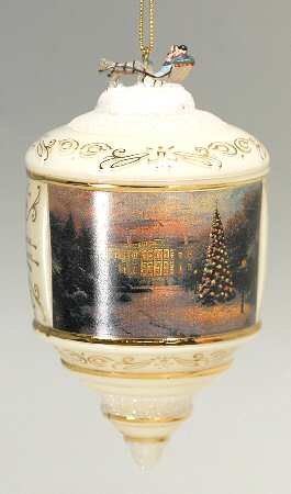 Thomas Kinkades Heirloom Glass Ornaments Lights Of Liberty  - No Box