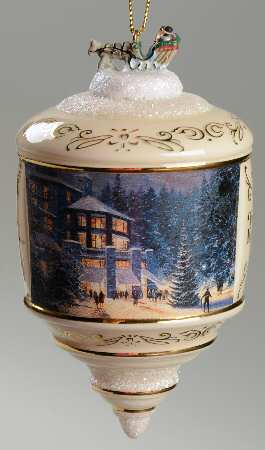 Thomas Kinkades Heirloom Glass Ornaments Christmas At The Ahwahnee - No Box