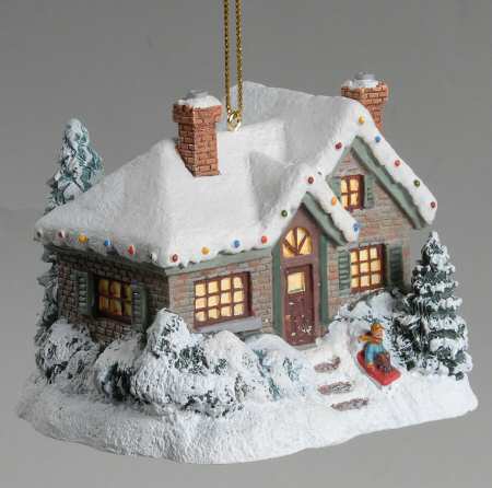 Thomas Kinkades Winter Memories Home For The Evening - No Box
