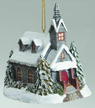 Thomas Kinkades Winter Memories Light Of Hope Church - No Box