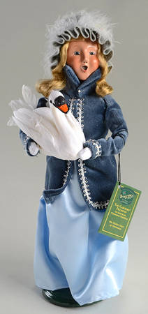 Twelve Days of Christmas Carolers Seven Swans A-Swimming Woman - No Box
