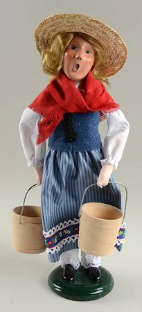 Twelve Days of Christmas Carolers Eight Maids A-Milking Woman - No Box