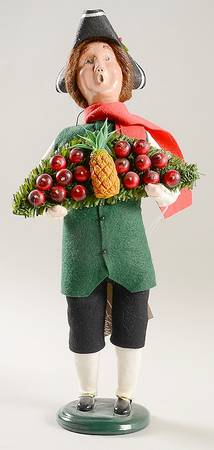 Williamsburg Man With Apple And Pineapple Fan - No Box
