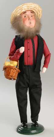 Amish Collection Man With Basket-Red  - No Box