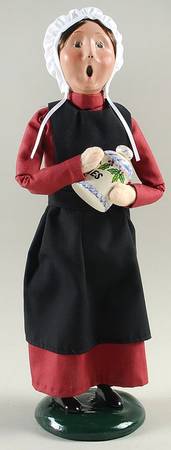 Amish Collection Woman With Cookie Barrel-Red - No Box