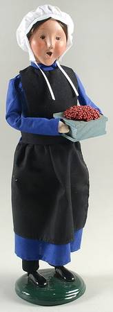 Amish Collection Woman With Cranberries-Blue - No Box