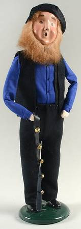 Amish Collection Man With Sleigh Bells-Blue - No Box