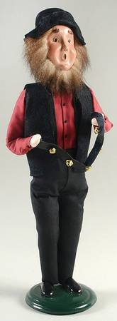 Amish Collection Man With Sleigh Bells-Red - No Box