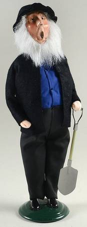 Amish Collection Grandfather With Shovel-Blue - No Box