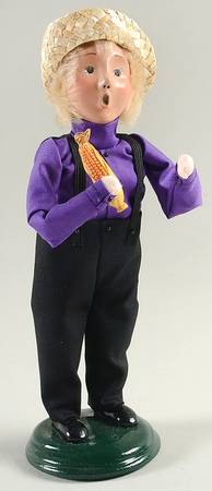 Amish Collection Boy With Corn - Purple - No Box