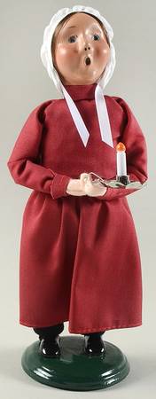 Amish Collection Girl With Candle-Red - No Box