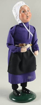 Amish Collection Girl With Bird-Purple - No Box