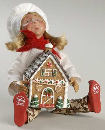 Bakerkins Icing-Baker With Gingerbread House - No Box