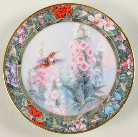 Hummingbird Treasury-Mini Plates Rufous Hummingbird - No Box