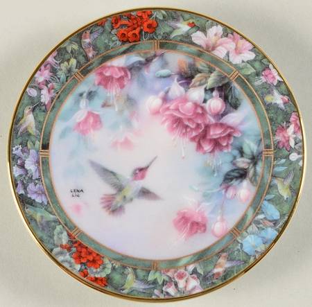 Hummingbird Treasury-Mini Plates Anna's Hummingbird - No Box