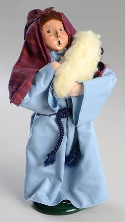 Children's Pageant Nativity Shepherd With Lamb-Blue Robe - No Box