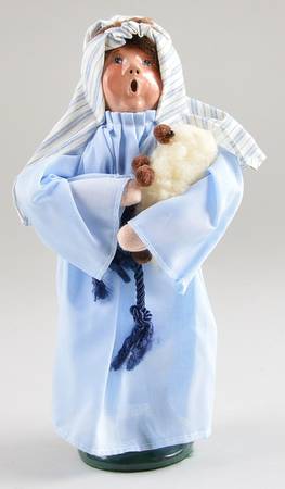 Children's Pageant Nativity Shepherd With Lamb-Blue Robe - No Box