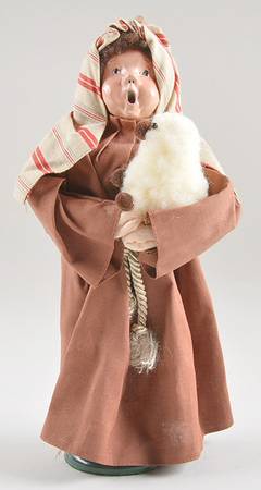 Children's Pageant Nativity Shepherd With Lamb-Brown Robe - No Box