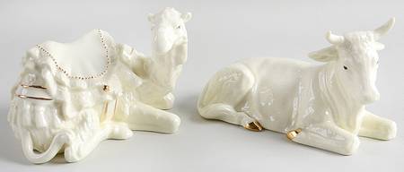 Classic Nativity Manger Animals Set Of 2 - Boxed