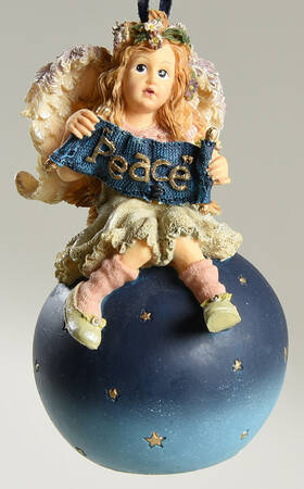 Wee Folkstone Collection Olivia...Wishing You Peace-Ornament - Boxed