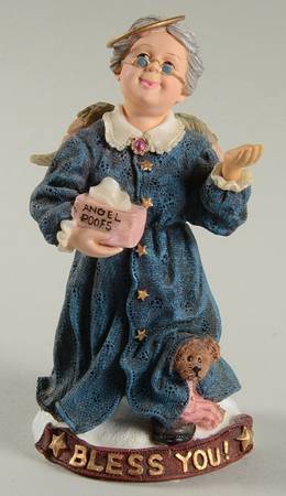 Wee Folkstone Collection Nana Angelbless With Peekins-Watching Ov - Boxed