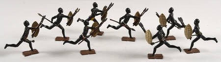 Die Cast Models Africa's Savage Warriors-Zulus - Boxed