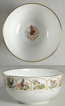 Birds & Flowers of the Original 13 States Bicentennial Bowl - Boxed