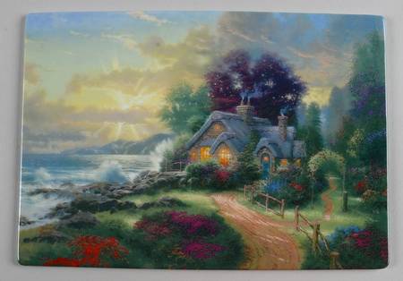 Thomas Kinkade Welcomes You Home Spring's New Dawning - No Box