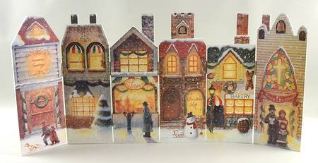 Accessories 6 Panel Folding Village Backdrop - No Box