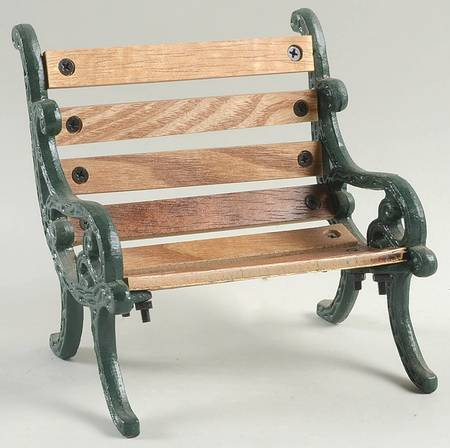 Accessories Park Bench-Small-Green - No Box