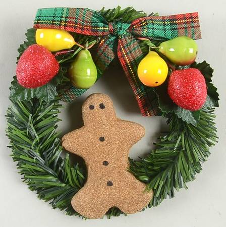Accessories Wreath With Gingerman And Fruit - No Box