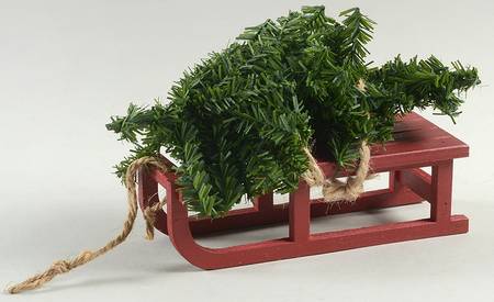 Accessories Sled With Pine Tree - No Box 60