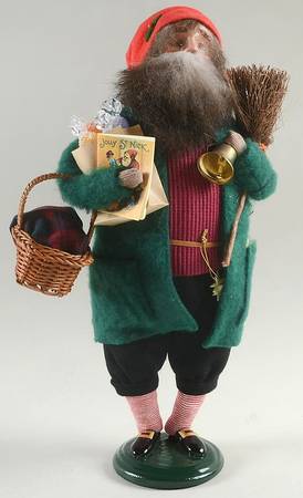Santas of the World Der Belsnickle-Pa Dutch-Green Coat - No Box